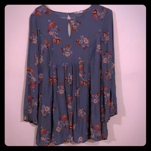 One Heart Floral Babydoll Dress